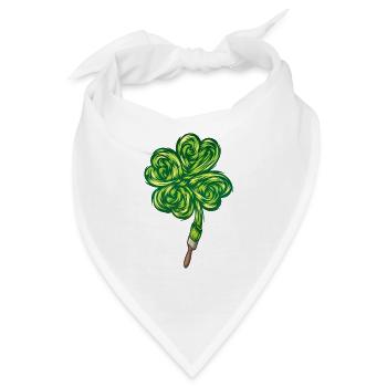 Clover - "I make my own luck" - Bandana - Weiß - Vorne