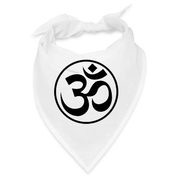 OM Zeichen GOA - Bandana - Weiß - Vorne