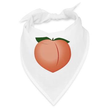 Knackiger Pfirsich - Bandana - Weiß - Vorne