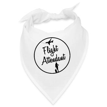 Flugbegleiterin / Stewardess - Bandana - Weiß - Vorne