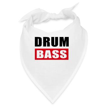 Drum and Bass DnB - Bandana - Weiß - Vorne