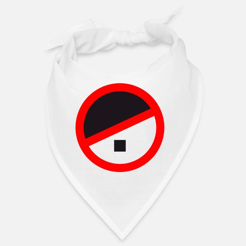 kreis rund adolf verbot nein no racism logo text d Bandana
