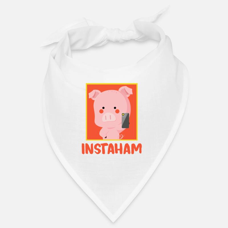Instaham Schwein süß Insta Parodie Geschenkidee Bandana