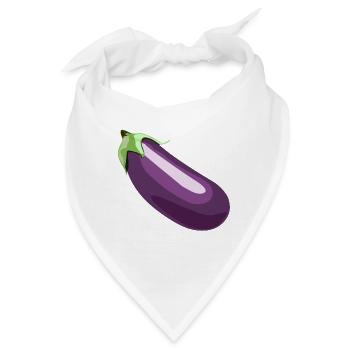 Aubergine - Bandana - Weiß - Vorne