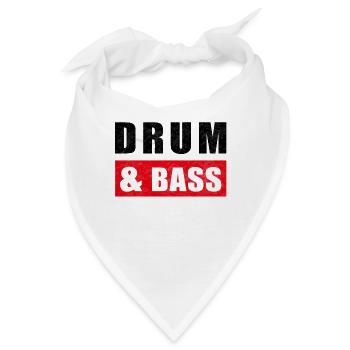 DnB Musik Drum And Bass - Bandana - Weiß - Vorne