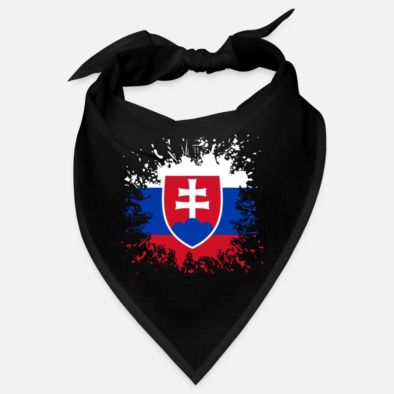 Éclaboussures de couleur drapeau Slovaquie Bandana