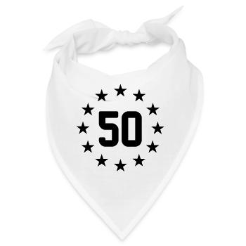 Fünfzigsten Geburtstag - Bandana - Weiß - Vorne
