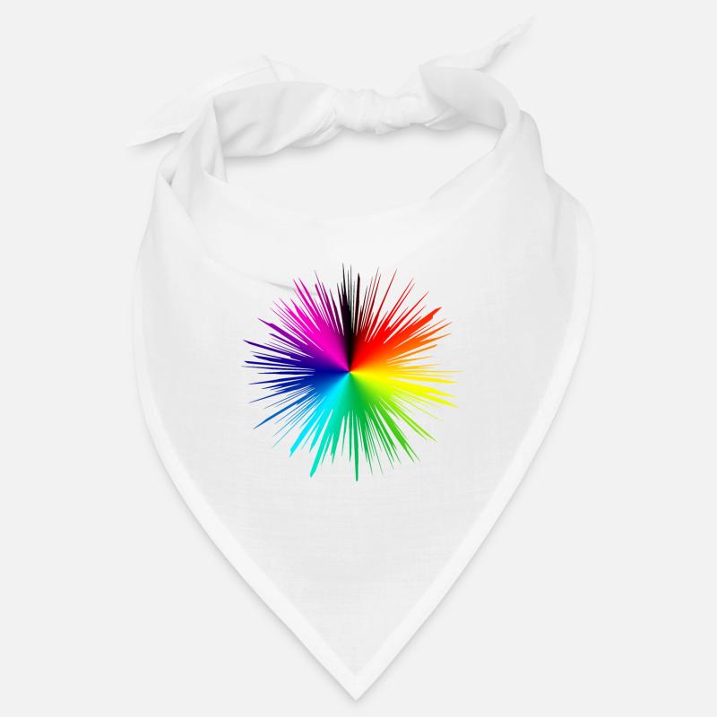 Farbexplosion Radialburst - Bandana - Weiß