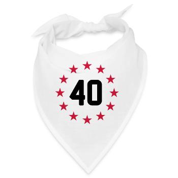 Vierzigsten Geburtstag - Bandana - Weiß - Vorne