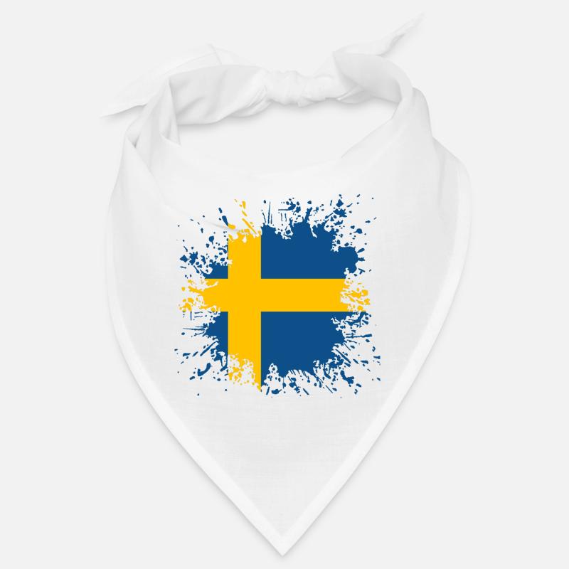 Schweden Flagge Farbspritzer Bandana