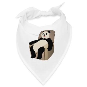 Panda auf dem Sessel - Bandana - Weiß - Vorne