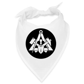 Zunftzeichen Maurer - Bandana - Weiß - Vorne
