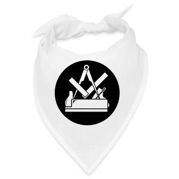 Zunftzeichen Tischler - Bandana - Weiß - Vorne