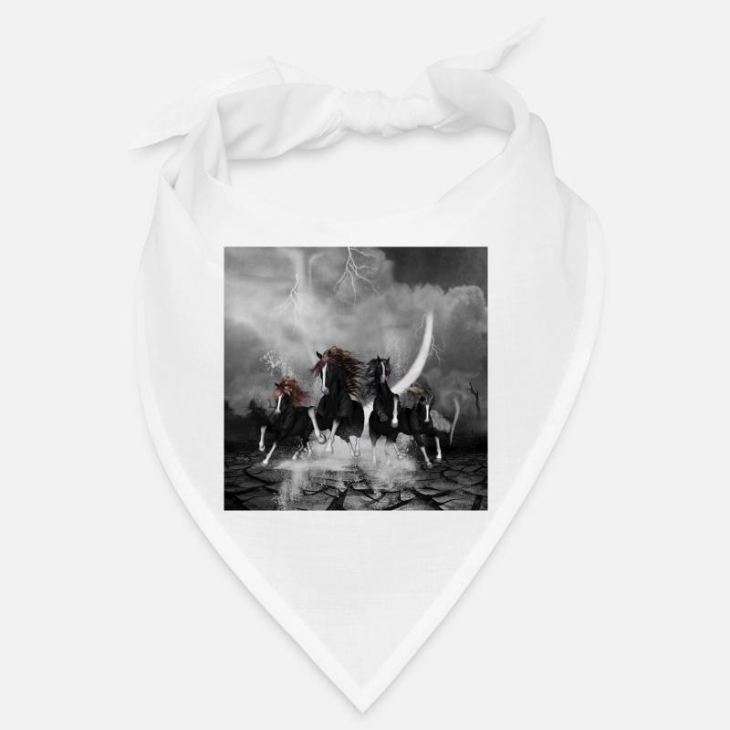 Wunderbare schwarze Pferde Bandana