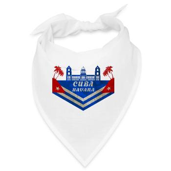 Kuba Havanna Vintage / Retro Karibik Geschenk - Bandana - Weiß - Vorne