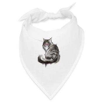 Norwegische Waldkatze - Bandana - Weiß - Vorne