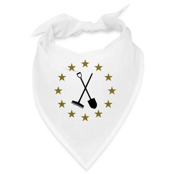 Harke, Schaufel & Sternen - Bandana - Weiß - Vorne
