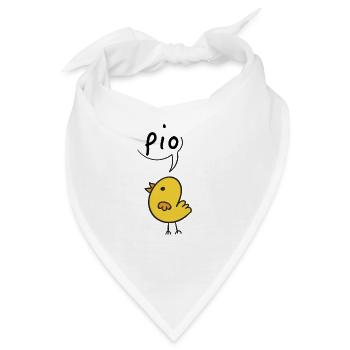 Piep! Niedliches Küken Cartoon Design - Bandana - Weiß - Vorne