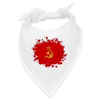 UdSSR Klecks / Sowjetunion Geschenk Kommunismus - Bandana - Weiß - Vorne