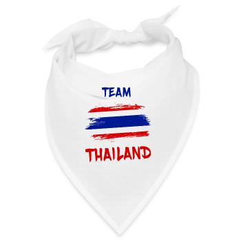 Team Thailand / Flagge Geschenk Bangkok Thai - Bandana - Weiß - Vorne