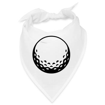 Golfball - einfärbbar - Bandana - Weiß - Vorne