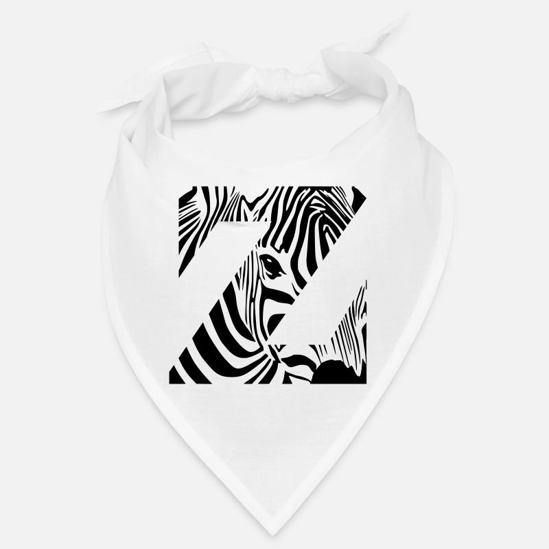 Zebra Mix Mono Black Bandana