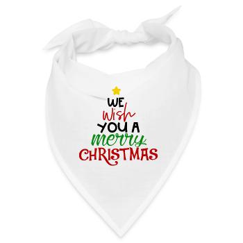 We wish you a merry christmas - Bandana - Weiß - Vorne
