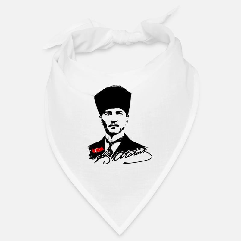 Silhouette d’Atatürk avec drapeau turc Bandana