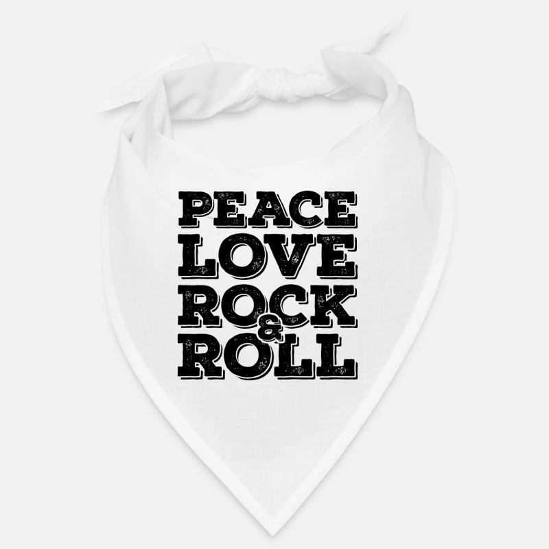 Rock N Roll Message Noir Cadeau cool Bandana