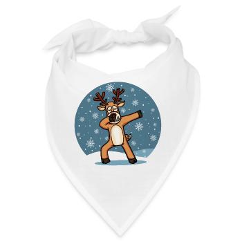 Süßes Dab Dabbing Rentier Tanzen Weihnachten Xmas - Bandana - Weiß - Vorne