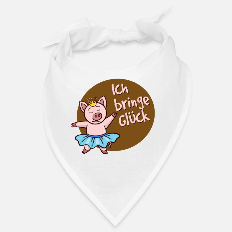 Glücksbringer Glücksschweinchen Viel Glück Spruch Bandana