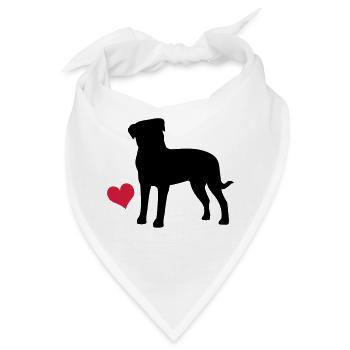 Rottweiler - Bandana - Weiß - Vorne