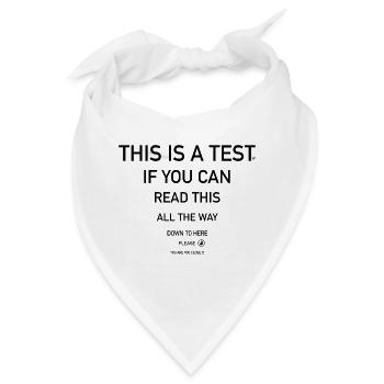Augen testen lustig - Bandana - Weiß - Vorne