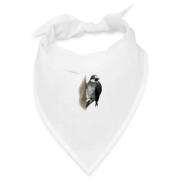 Bunt Specht Shirt Geschenk Vogel Natur Tier Nektar - Bandana - Weiß - Vorne