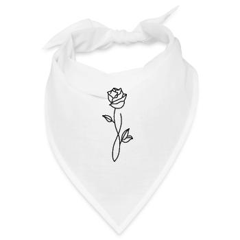 Rose - Bandana - Weiß - Vorne
