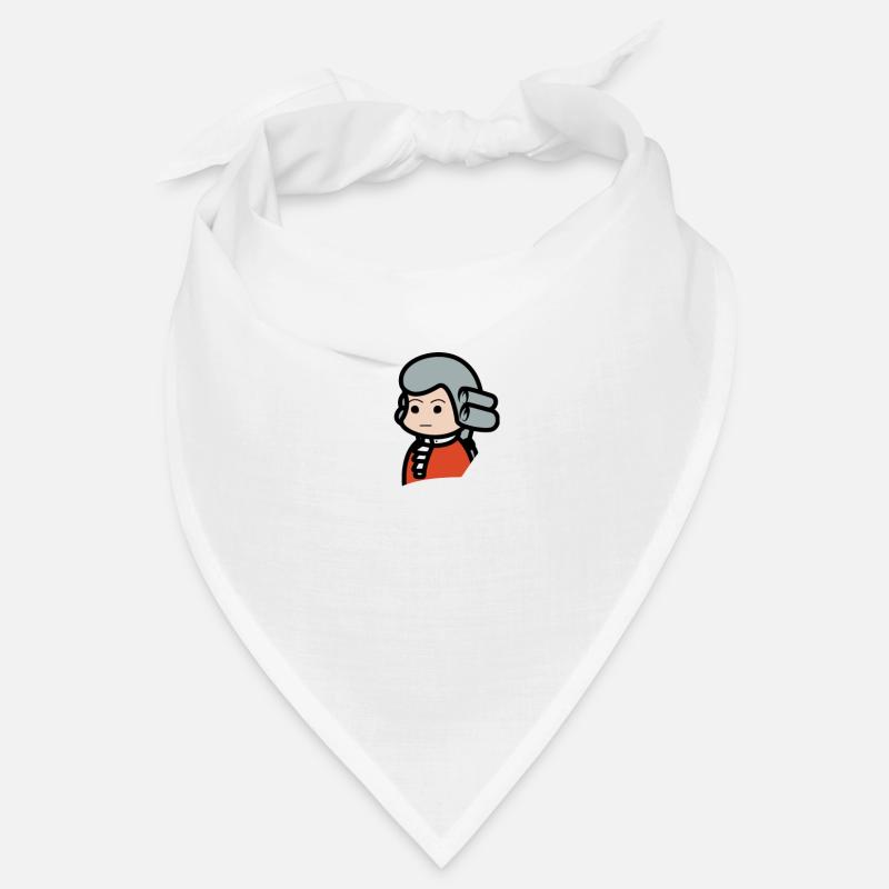 Mozart Doux Portrait Note Blanc Cadeau cool - Bandana - blanc