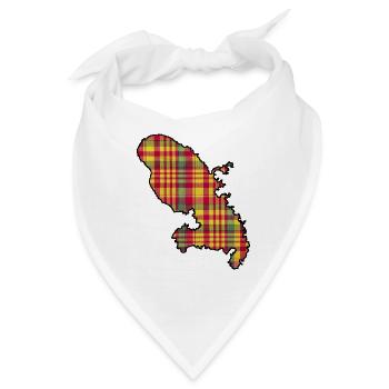 madinina madras umrisskarte - Bandana - Weiß - Vorne