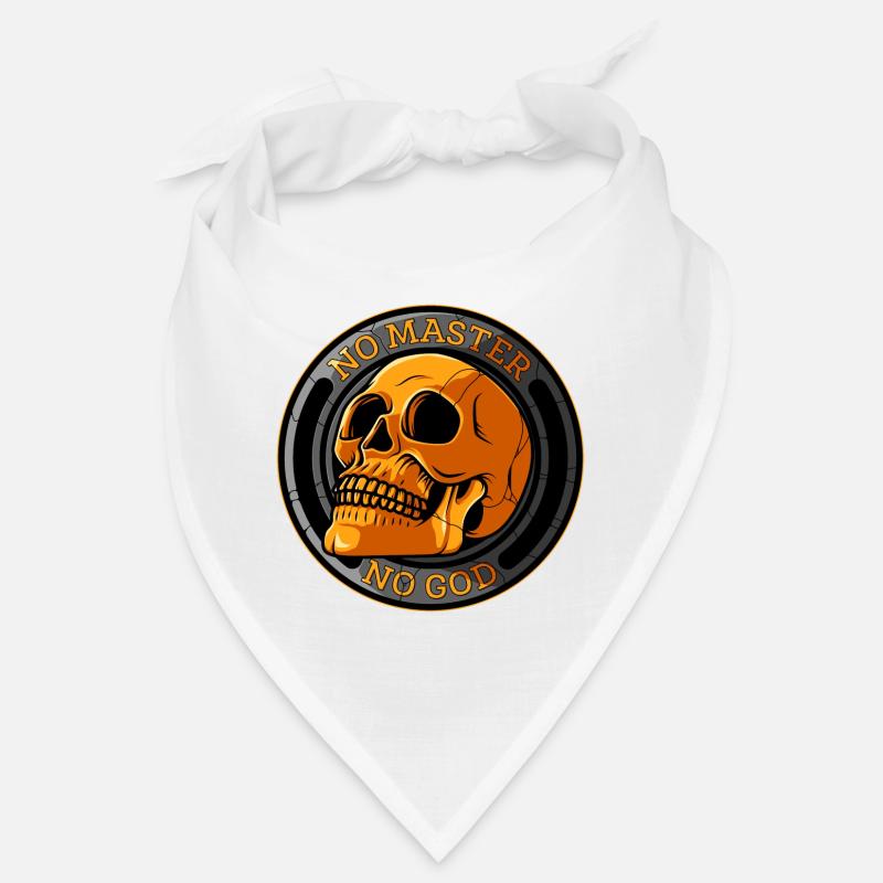 Atheist Skull Skull Master God Gold Bandana