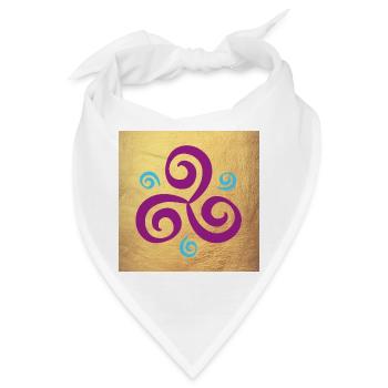 Poster Dekoration Yoga Buddhismus Triskele - Bandana - Weiß - Vorne