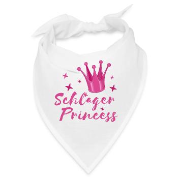 Schlager Prinzessin Krone Schlagerfan Volksmusik - Bandana - Weiß - Vorne
