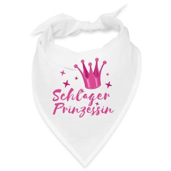 Schlager Prinzessin Schlagerfan Krone Volksmusik - Bandana - Weiß - Vorne