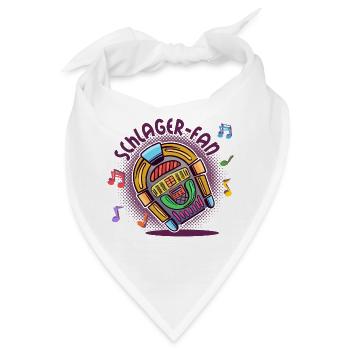 Schlagermusik Schlager Fan Schlagerfan Team Outfit - Bandana - Weiß - Vorne