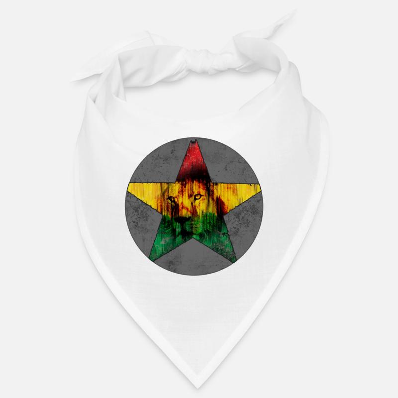 Portrait de lion avec drapeau africain Bandana
