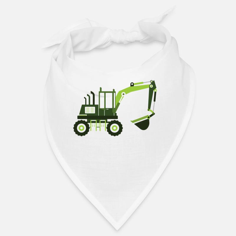 Excavator construction site crane construction trailer daycare excavator driver Bandana