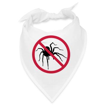 keine spinne verboten schild vogelspinne design cl - Bandana - Weiß - Vorne