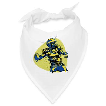 American Football Held Quarterback Sieger Vintage - Bandana - Weiß - Vorne