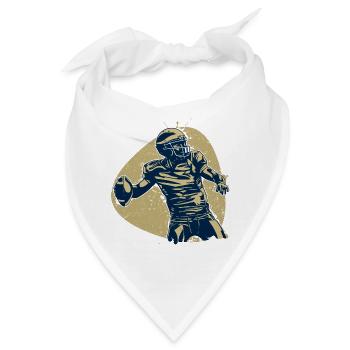 Quarterback Held American Football Champion Retro - Bandana - Weiß - Vorne