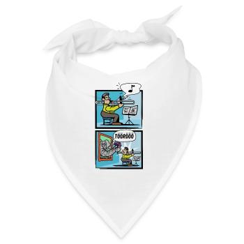 Schlager Cartoon Schlagermusik Lustig Volksmusik - Bandana - Weiß - Vorne