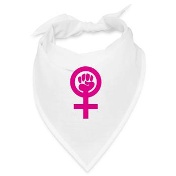 Heftiger Feminismus in Pink - Bandana - Weiß - Vorne