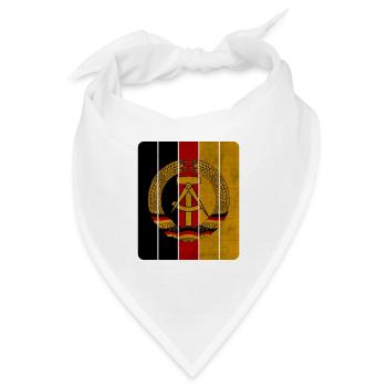 DDR Balken im Vintage Design / Geschenk Ostalgie - Bandana - Weiß - Vorne